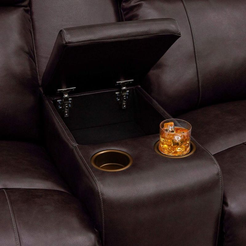 Jky Furniture High Ajustable Leather Home Theater Power Recliner Sofa Set with Customerization Functions