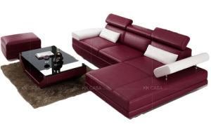 Italian Fashion Small L Shape Sofa Leather Sofa Fabric Furniture Sofa