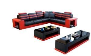 Living Room Leather Sofas and Home Furniture L Shape Sofa Set