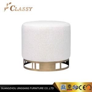 Hotel Room Metal Stool Fabric Bedroom Ottoman