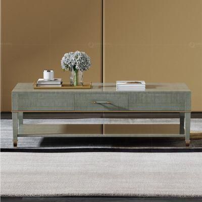 Creative Light Green Color Drawer Cabinet Coffee Table