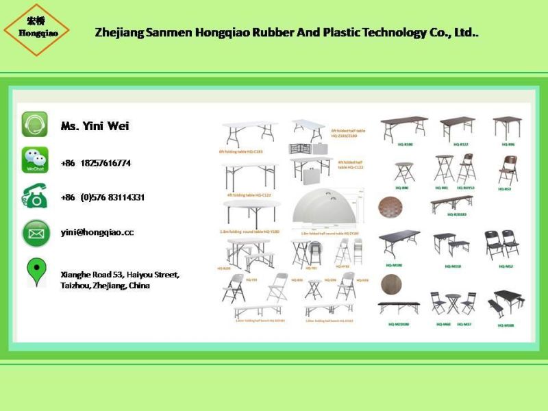 White Blow Molding HDPE Plastic Folding Banquet Chair