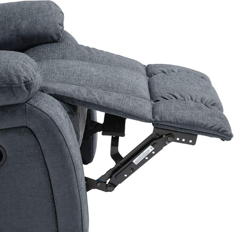 Jky Furniture Massage Function Fabric High Adjustable Over-Filled Caushion Manual Recliner for Living Room