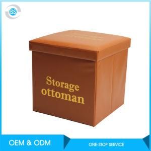 Cube Foot Stool Upholstered Footrest Storage Leather Ottoman