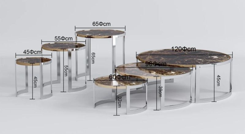 Separated Home Living Room Lower Luxury Marble Round Coffee Table Modern Wedding Table Furniture