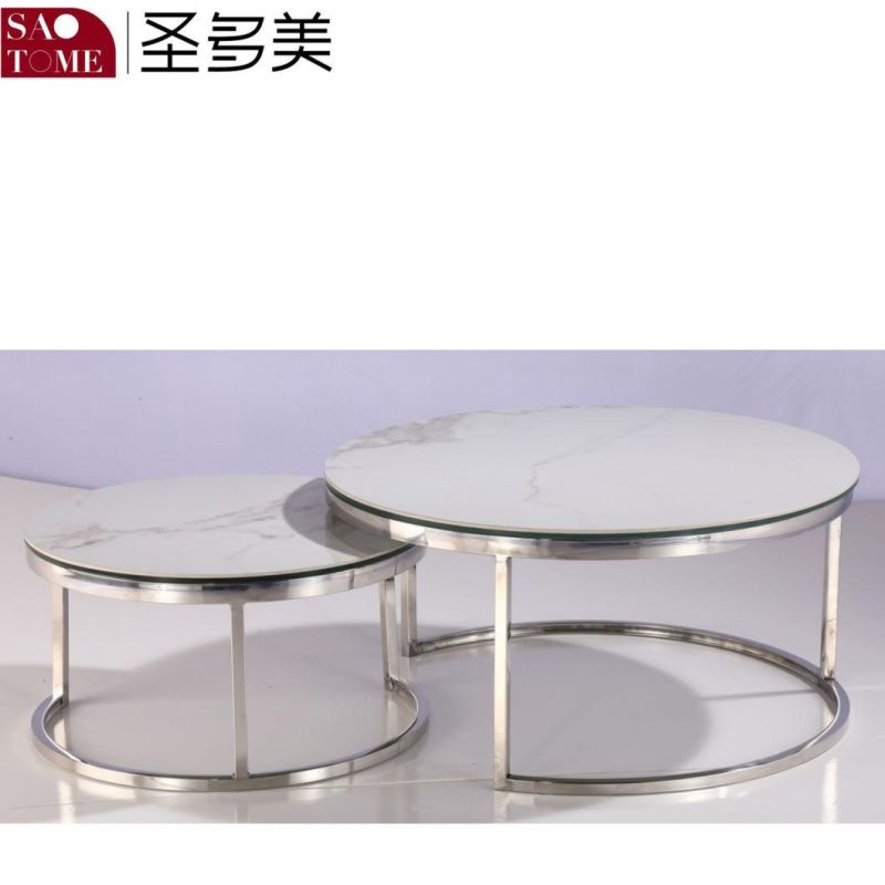 Living Room Bedroom Furniture Three Layer Pull Glass Nest Table
