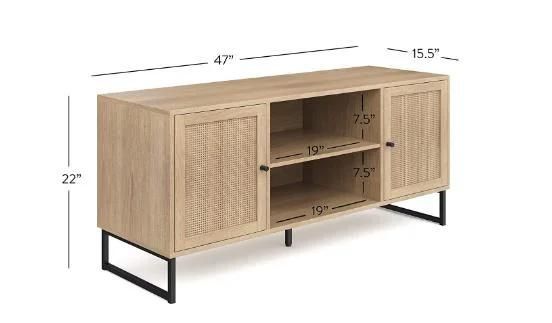 Modern TV Stand Entertainment Cabinet Console with Storage Doors for Living Media Room