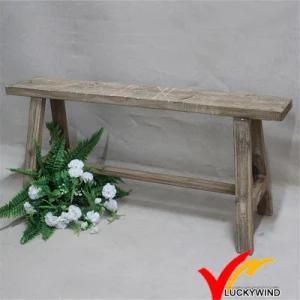 Crafted Hand Carved Aged Old Wood Chinese Stool