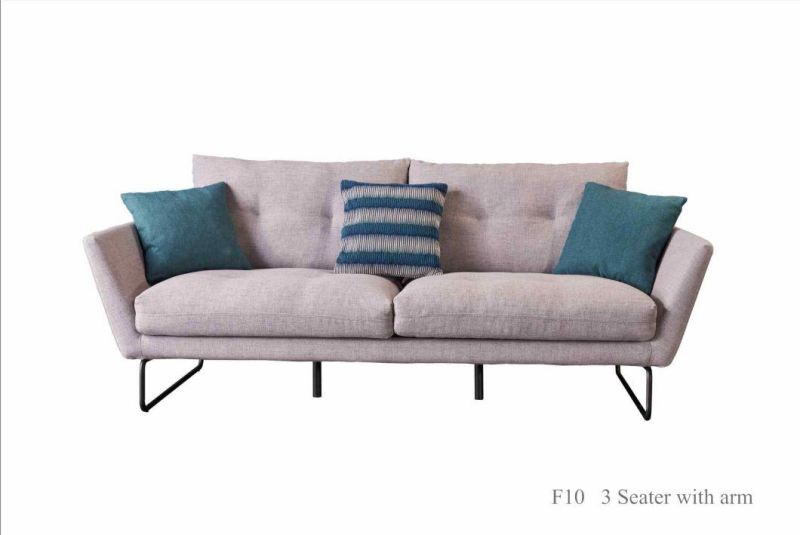 F10 3 Seater with Armrest Fabric Sofa in Home and Hotel