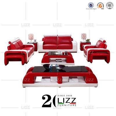 Dubai Fashionable Modern Design Apartment Home Furniture Set Luxury Modular PU Leather Sofa
