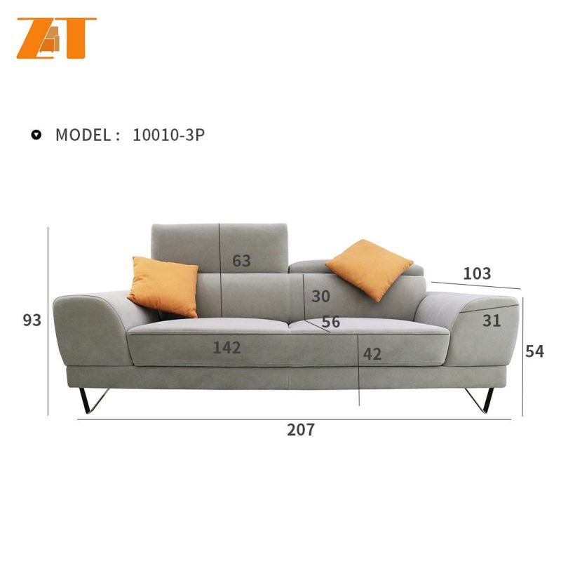 China Factory Wholesale Modern Home Living Room Furniture New Design Nordic Style Fabric Sofa (10010-3P)