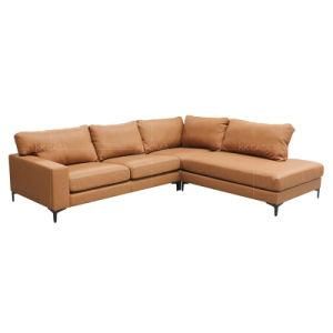 Fashion L Shape Corner Sofa American Style Italian Leather Modern Sofa