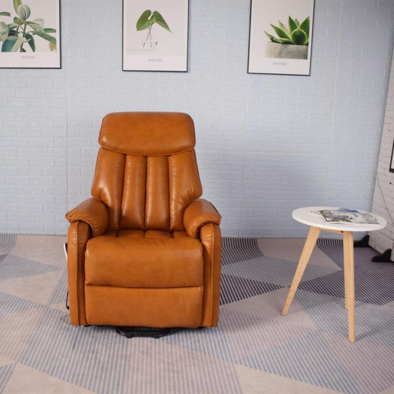 Jky Furniture Modern Design Over-Filled Leather Power Lift Chair with Reclining and Massage Functions