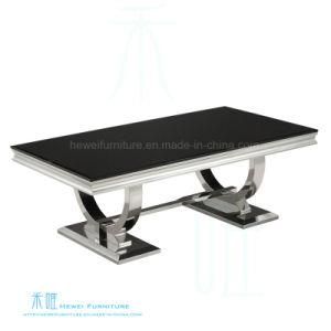 Modern Living Room Stainless Steel Coffee Table (HW-1390T)