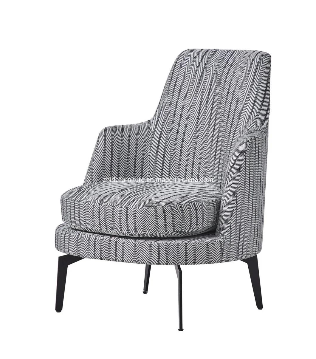 Living Room Hot Sale Modern Style Hotel Furniture Fabric High Back Relax Leisure Armchair