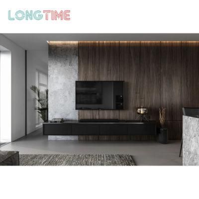 Living Room Furniture Nordic Furniture Classic Black Modern Wooden TV Stand Cabinet