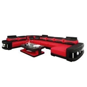 Living Room Sofa Modern European Style U Shape Leather Sofa