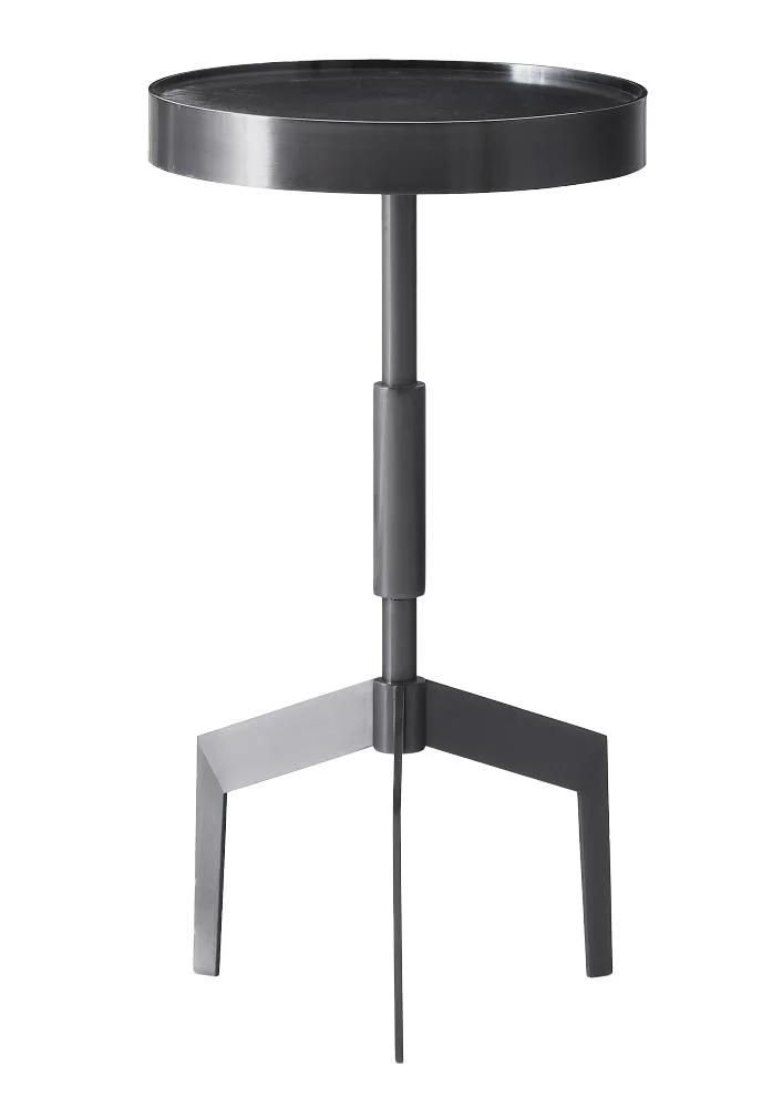 CT62A Metal Side Table, Stainless Steel Black Color Side Table, Metal Coffee Table in Home and Commercial and Hotel Customization