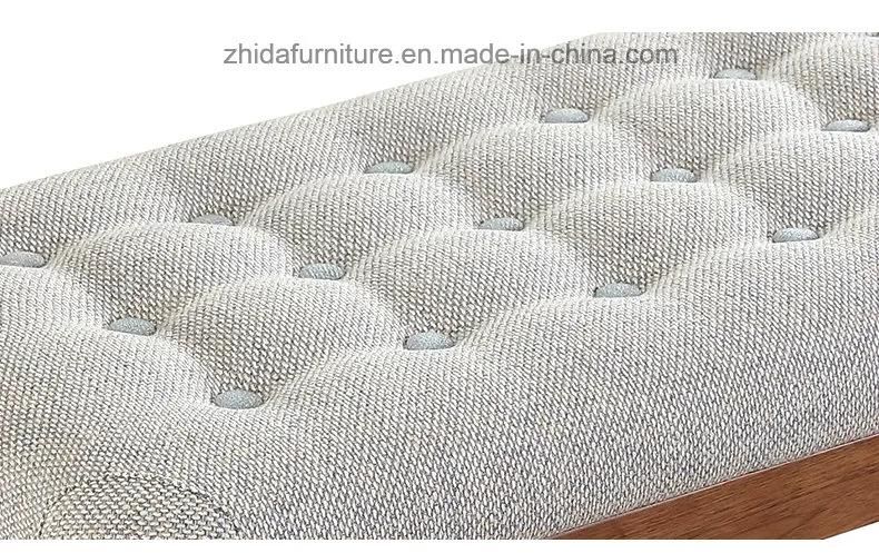 Modern Living Room Furniture Wooden Fabric Ottoman Stool