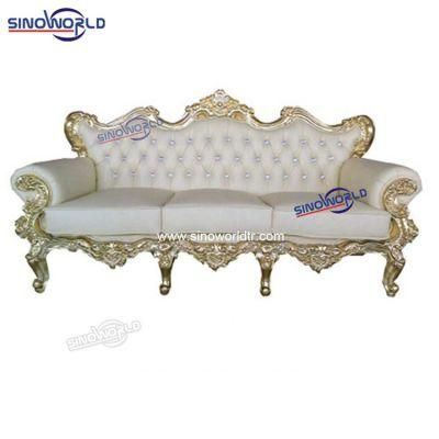Hot Sale Leather Surface Luxury Classic Royal Sofa for Event Wedding King Throne Sofa