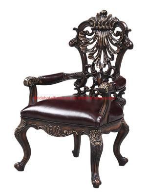 Antique Carved Living Room Home Chair for Hotel Lobby Area