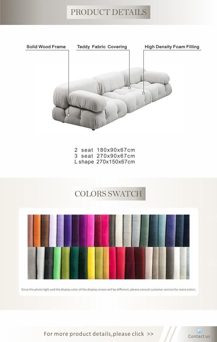 Modern Furniture Living Room DIY Fabric Loveseat Sofa Set