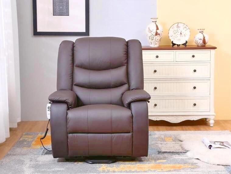 Jky Furniture Leather High Adjustable Power Lift Chair with Big Wingback