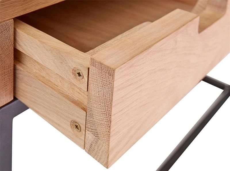 Pure Colored Wooden Coffee Table with a Drawer