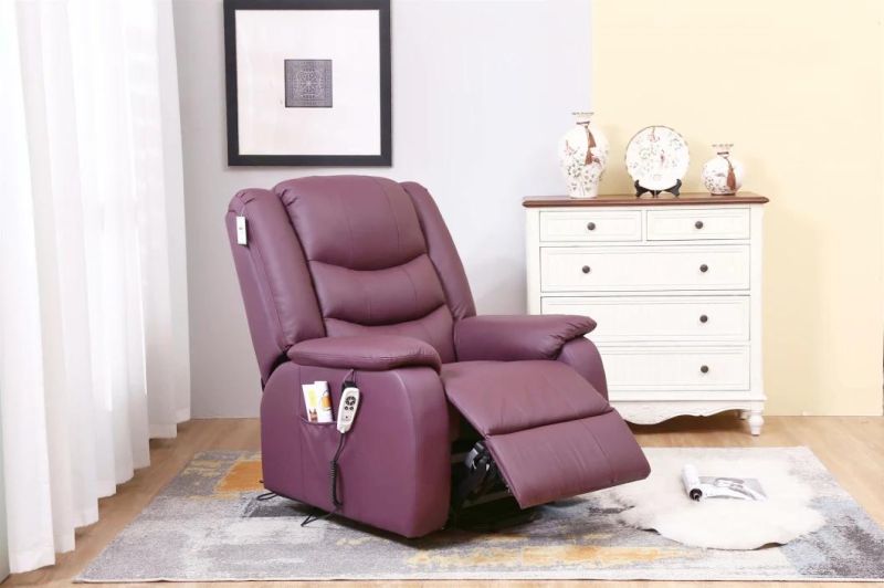 Jky Furniture Leather High Adjustable Power Lift Chair with Big Wingback