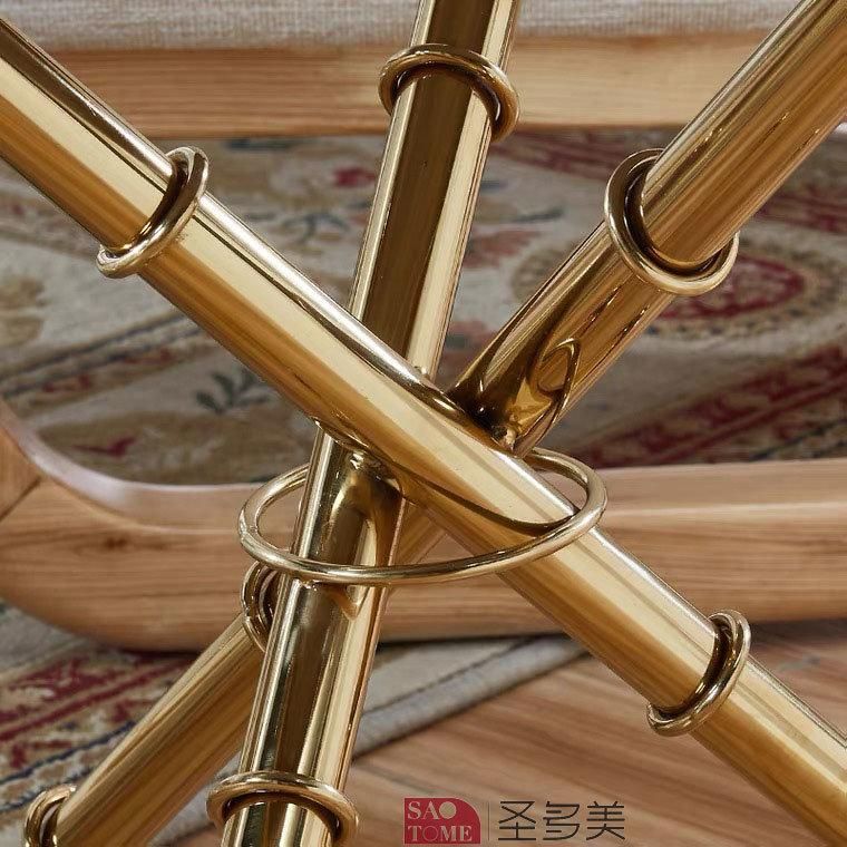 Hot Style Home Furniture Living Room Side Table Bedroom Table Melamine Metal Laminated Tea Table