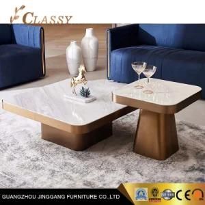 Home Marble Table Square Center Table Living Room Coffee Table
