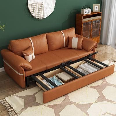 European Foldable Sofa Bed Dual Purpose Push-Pull Telescopic Living Room Sofa Bed