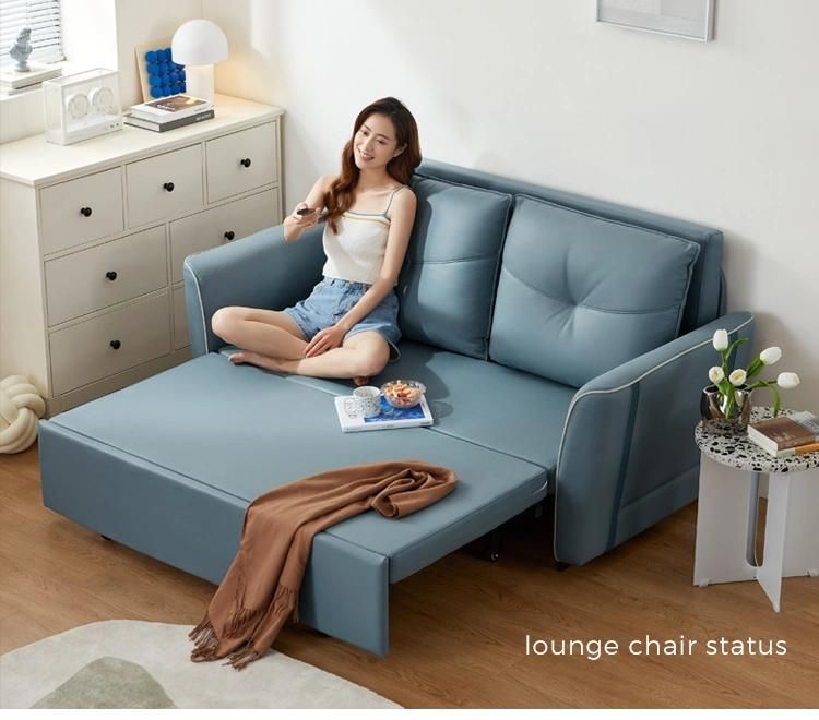 Linsy Blue Extension 2 Seater Sleeping Sofa Beds G013