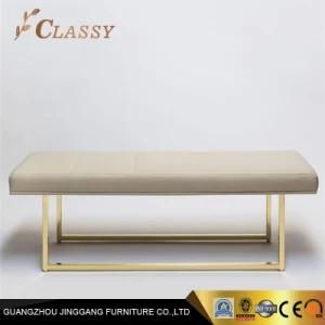 European Bedroom Bench Hotel Room Leather Stool