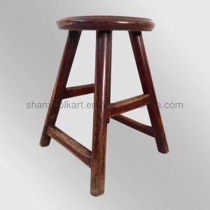 Chinese Antique Furntiure Elm Wood Old Round Stool