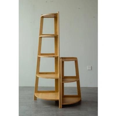 Nordic Minimalist Living Room Study Solid Wood Floor Storage Rack 0260