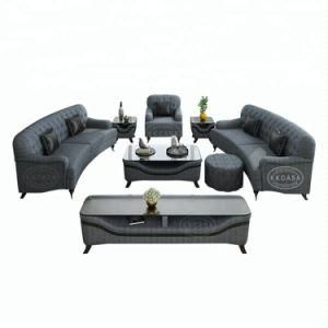Living Room Sofa Sets Imported Black Color Leather Made Fancy Home Sofa Set