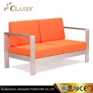 Stylish Fabric Sofa with Brushed Aluminum Frame Loveseats