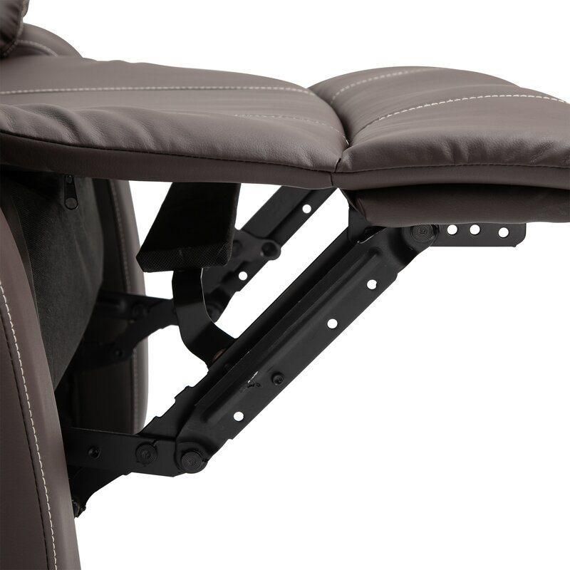 Jky Furniture Leather Manual Recliner Chair with Big Wingback and Inner Seat Width