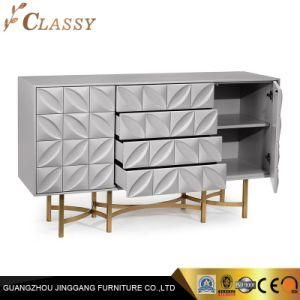 Modern Home Furniture Metal Drawer Table TV Cabinet