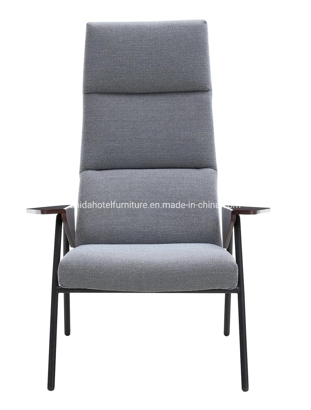 High Back Armrest Reception American Style Living Room Wooden Chair