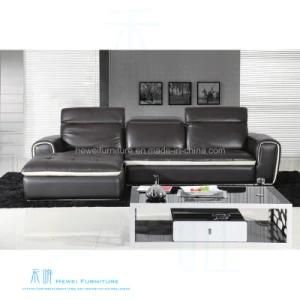 Modern Living Room Corner Leather Sofa for Home (HW-8198S)