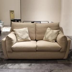 Beige Two Seat Fabric Sofa for Living Room Furniture