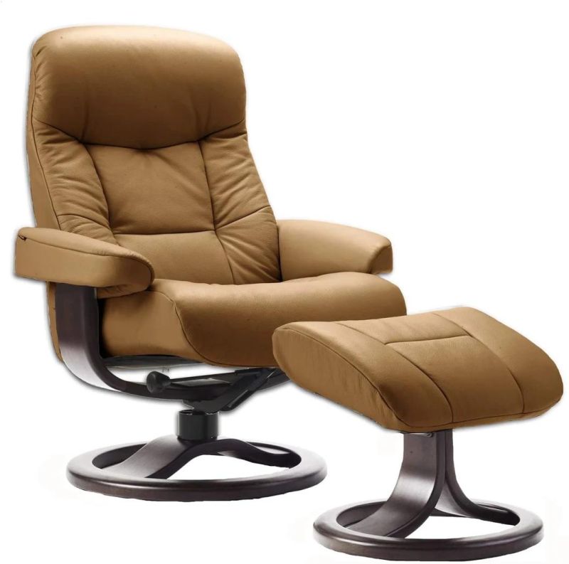 Jky Furniture Modern Design 8 Points Vibration Massage Functions (2 In Ottoman 6 In Chair) Leather Leisure Chair with Ottoman