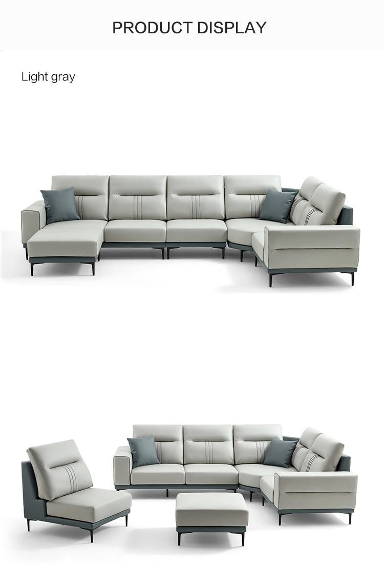 Hot Sale Low Back ISO 8191 Italian Modern Leather Sofa Set Tbs061