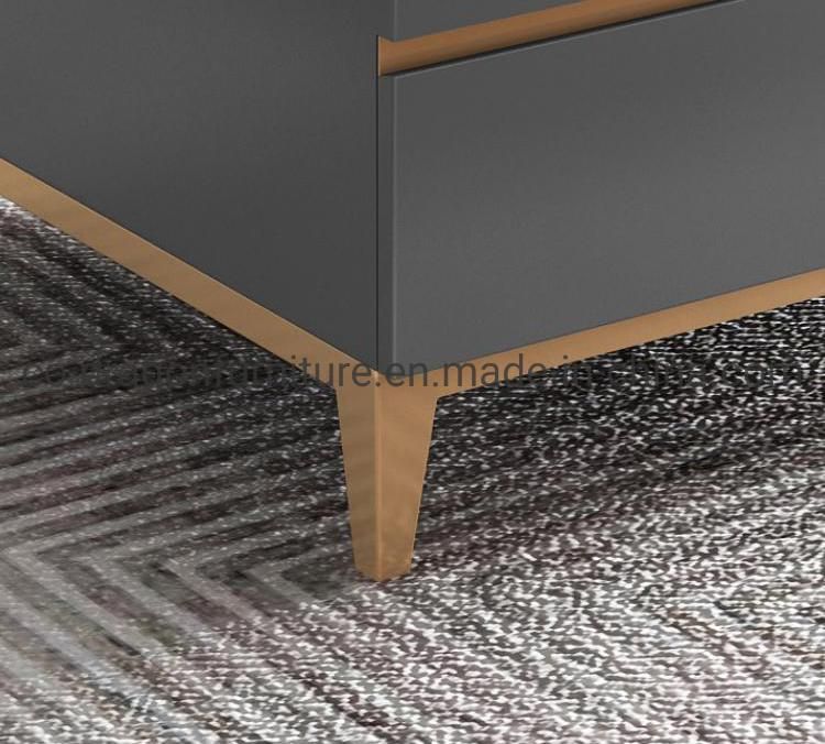 Modern Home Furniture Metal Legs Coffee Table with Marble Top