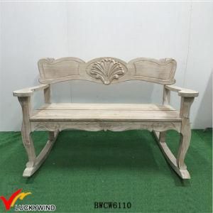 Unique Antique Wooden Double Rocking Chair for 2