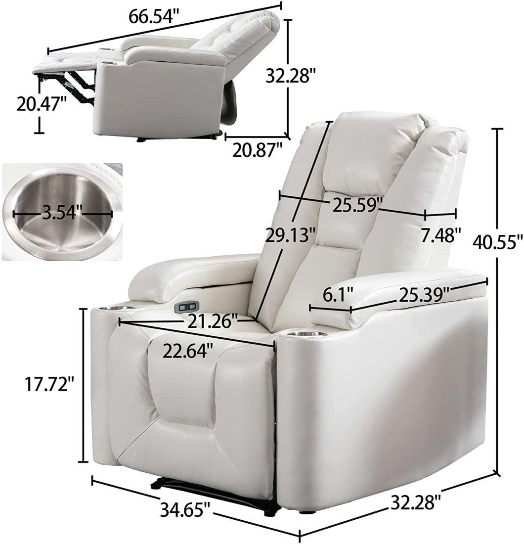 Jky Furniture Modern Multifunction Leather Home Theater Recliner Sofa Set for Homeusing