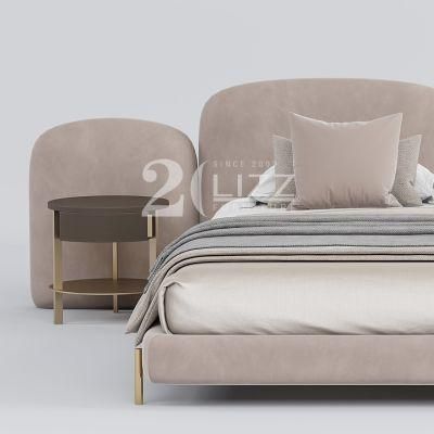 Direct Sale High Quality Luxury Home Hotel Furniture Nordic Bedroom Low Headboard Bed Set