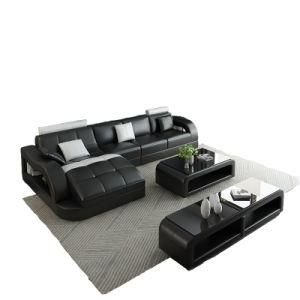 Top Quality Simple Corner Seat Living Room Genuine Multi-Funtional Leather Sofa with Massage
